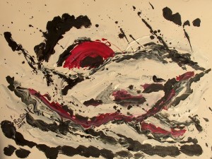 Heimat, Acryl mit Strukturpaste, 42 x 56 cm, 200 Euro